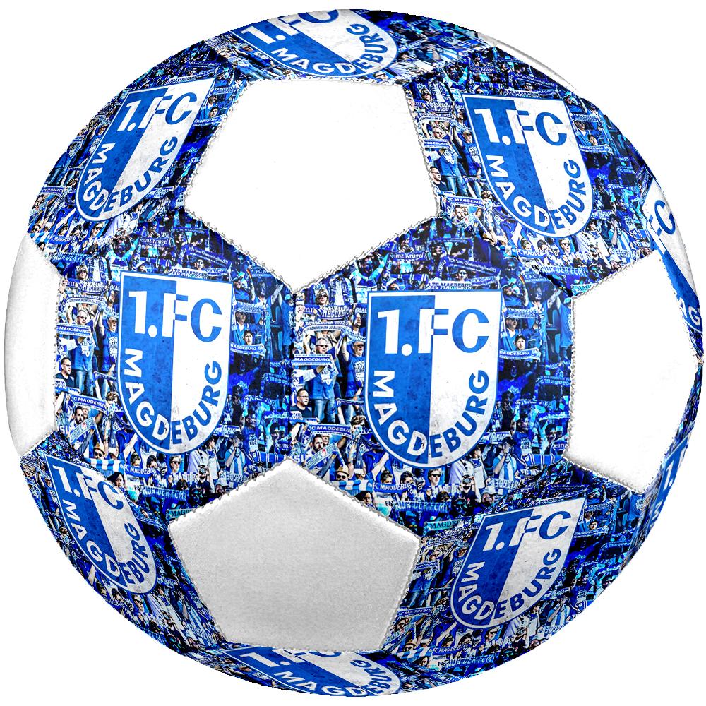 Pallone da Calcio FC Magdeburg, colorato, adatto a tutte le età, cucito a macchina, materiale PVC, qualità da competizione, durevole e ad alto rimbalzo