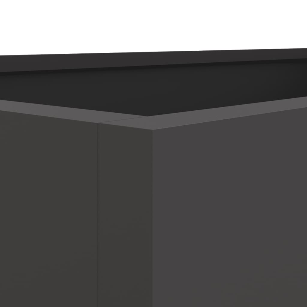 Plant Pot Black 62x47x46 cm Steel