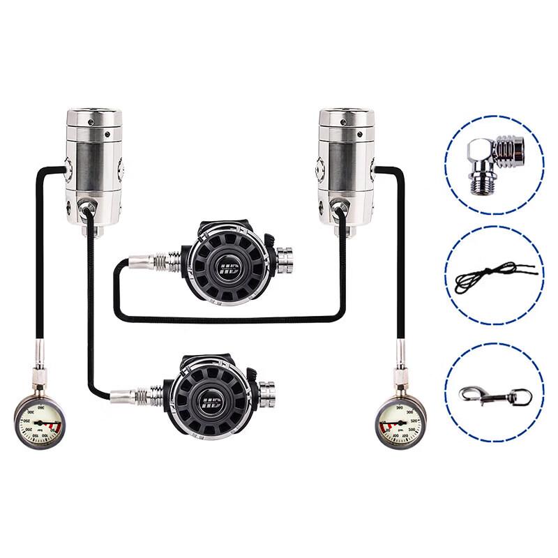 HOTDIVE ST4-DIN Sidemount Scuba Regulator Set