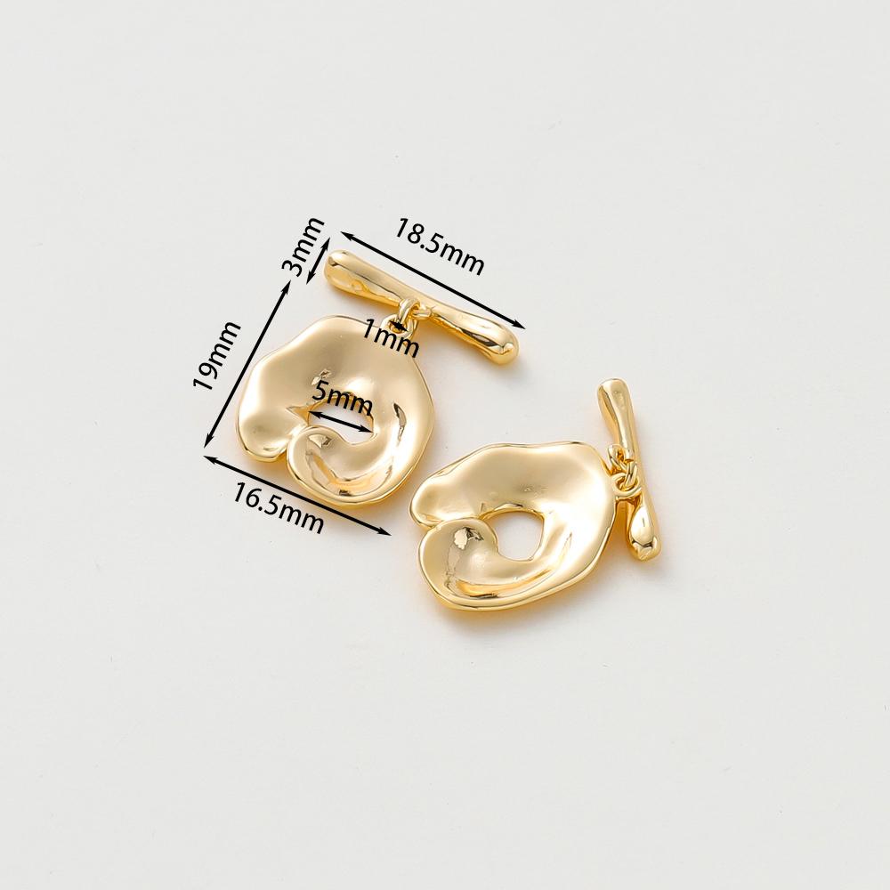 4 Sets 14K18K Gold Color Plated Brass O Toggle Clasps Connector For Diy Bracelet Necklace Jewelry Making Findings Accessories