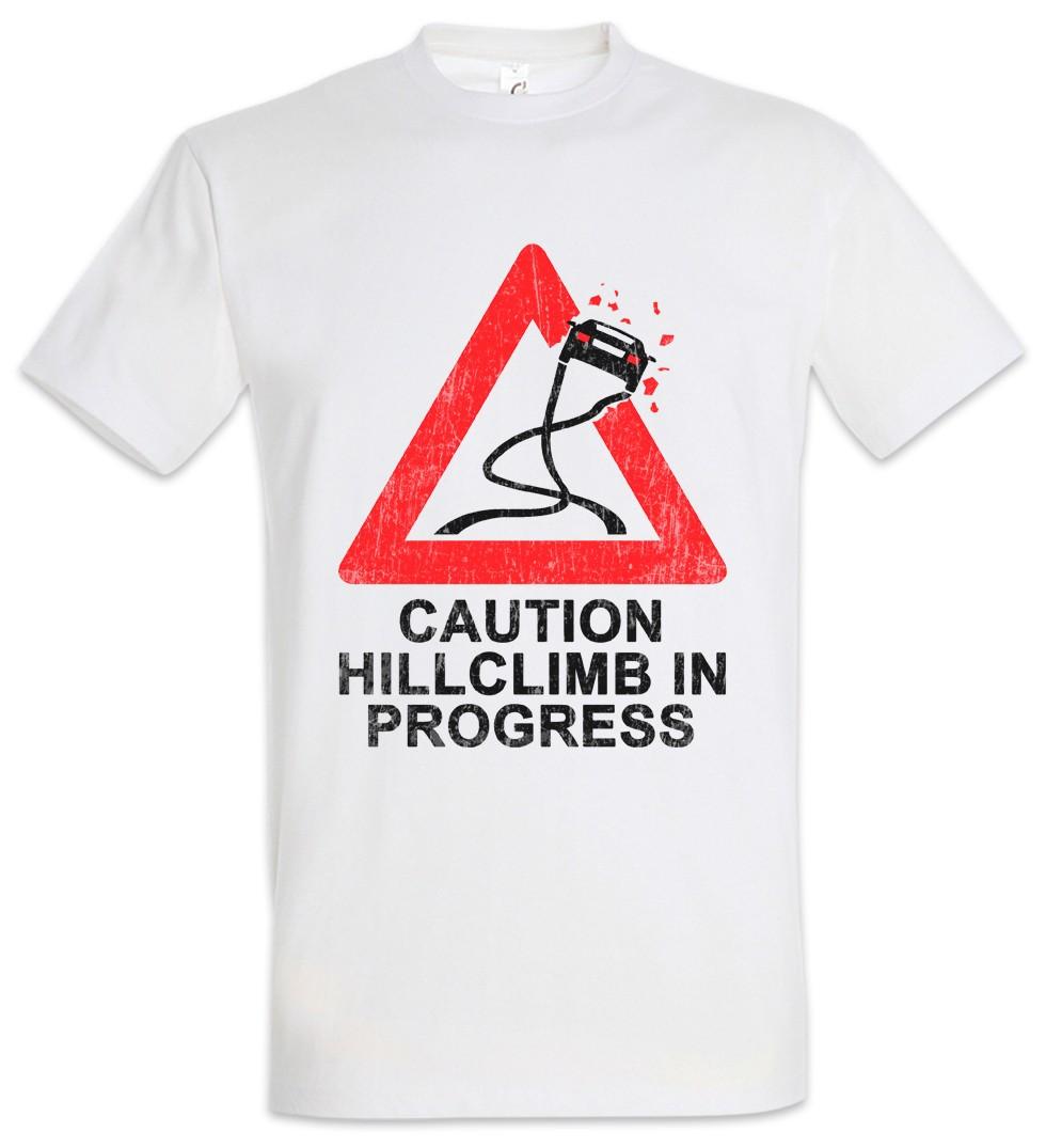 Caution Hillclimb In Progress Men s T-Shirt Mens Womens Tees Top Race Racing Car Auto Driver Racer M