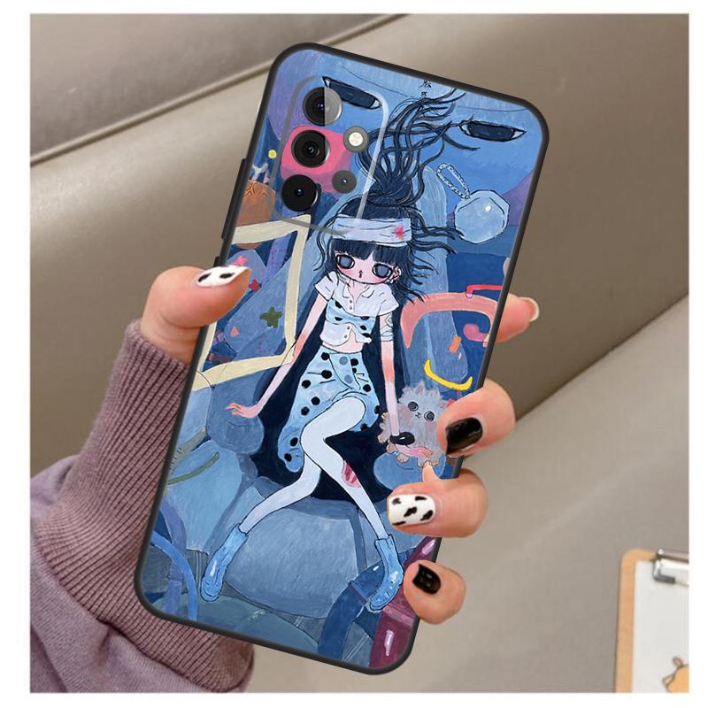 Cartoon Aesthetic Aya Takano Case For Samsung Galaxy A32 A52 A12 A22 A16 A26 A36 A56 A06 A55 A35 A15 A54 A34 A14 A13 A53