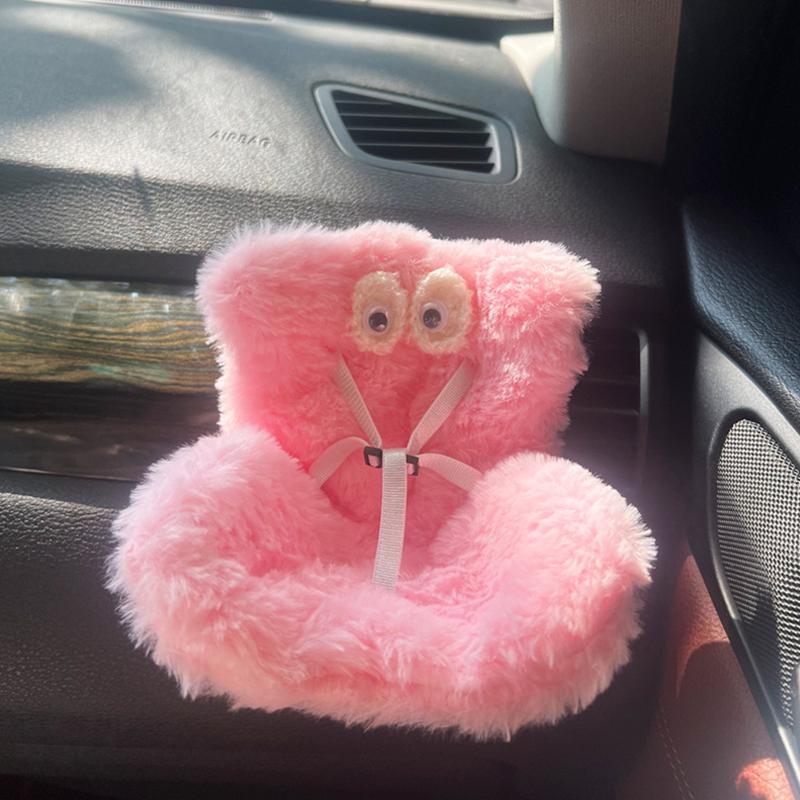 Mini Plush Doll Safety Seat Kawaii Doll Plush Safety Seat Car Air Aromatreatment Decoration Car Ornament Gifts