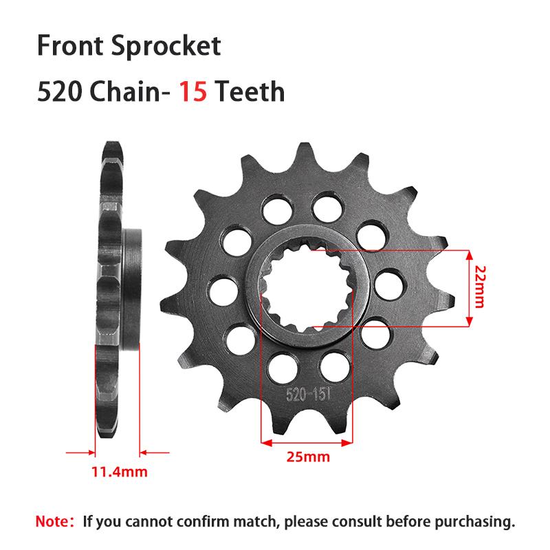 520 14T 15T 16T 17T Front Sprocket for KT/M 620 640 690 790 890 990 400 600 625 660 Du/ke LC4 For CF Moto 800 MT 701 Norden 901