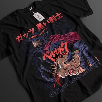 Berserk Koszulka Guts T-shirt Casca T-shirt Griffith Top Wojownik Anime Unisex T-shirt