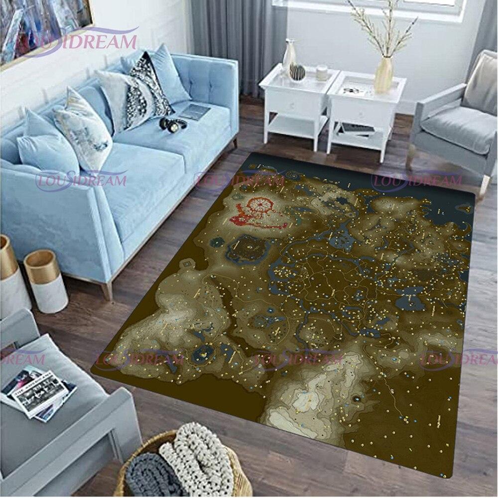 Cartoon Link-zalda Game Print Play Game Area Rug Sponge Washable Mat Bedroom Floor Mat Non-slip Bathroom Carpet Mat Door Carpet