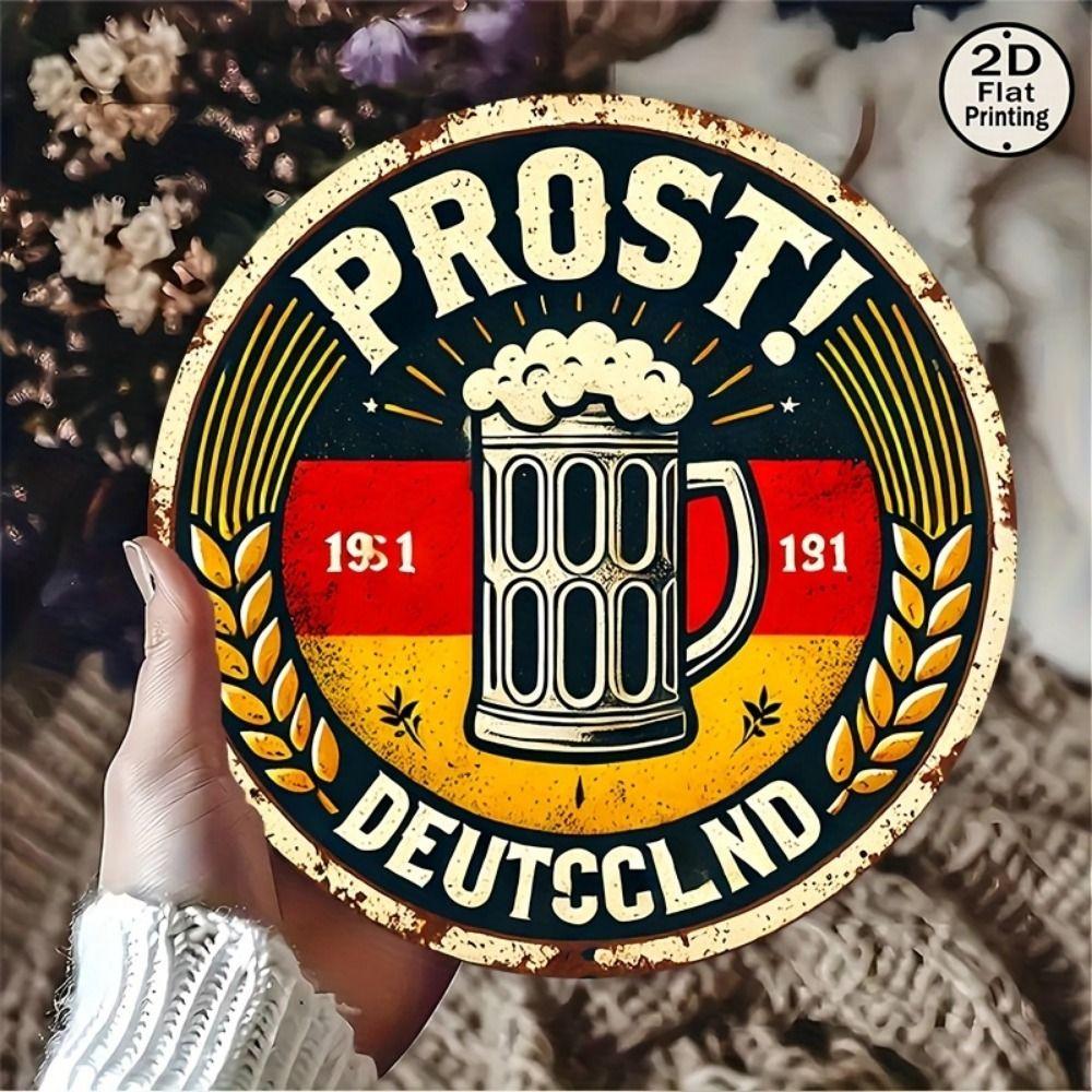 Segno in Latta Metallico Birra Decorazione Murale 20x30cm