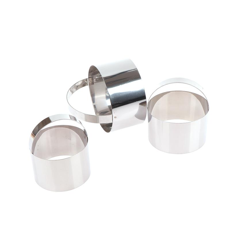 3Pcs/Set Round Biscuit Cutter With Handle Diy Stainless Steel Round Circle Doughnut Cutter Baking Molds 3 Size Baking Tool