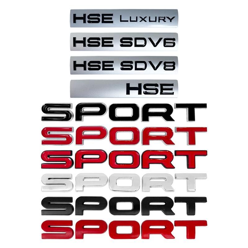 3D Chrome Metal HSE SDV6 SDV8 Luxury Logo Emblem Car Side Fender Trunk Badge Sticker For  Sport Discovery Evoque Decor