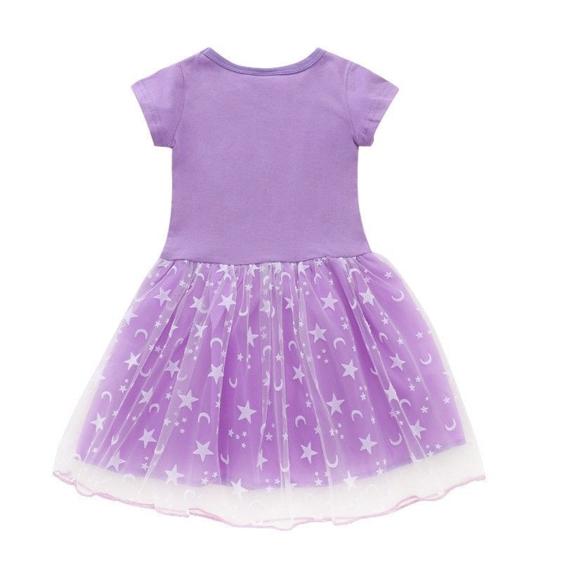 Vestido de K-Pop para Niñas "Hunter": Vestido de Princesa de Tul de Manga Corta para Niñas de Verano