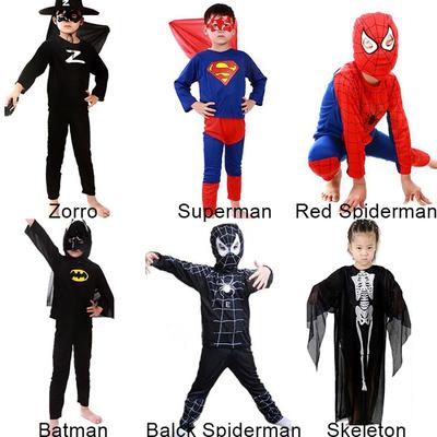 Kids Boys T-Shirt Pant Superhero Costume Halloween Cosplay Set
