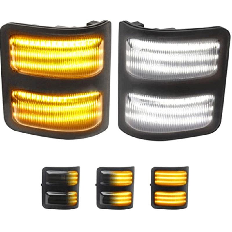 2* 12V LED Car Side Mirror Marker Running+Turn Signal Lights 7C3Z-13776-A for Ford F150 F250 F350 F450 F550 Super Duty 2008-2016