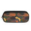 Structured PU Leather Pen Pouch with Structured Shell for Students Office Business Trips for Portable Stationery Storage