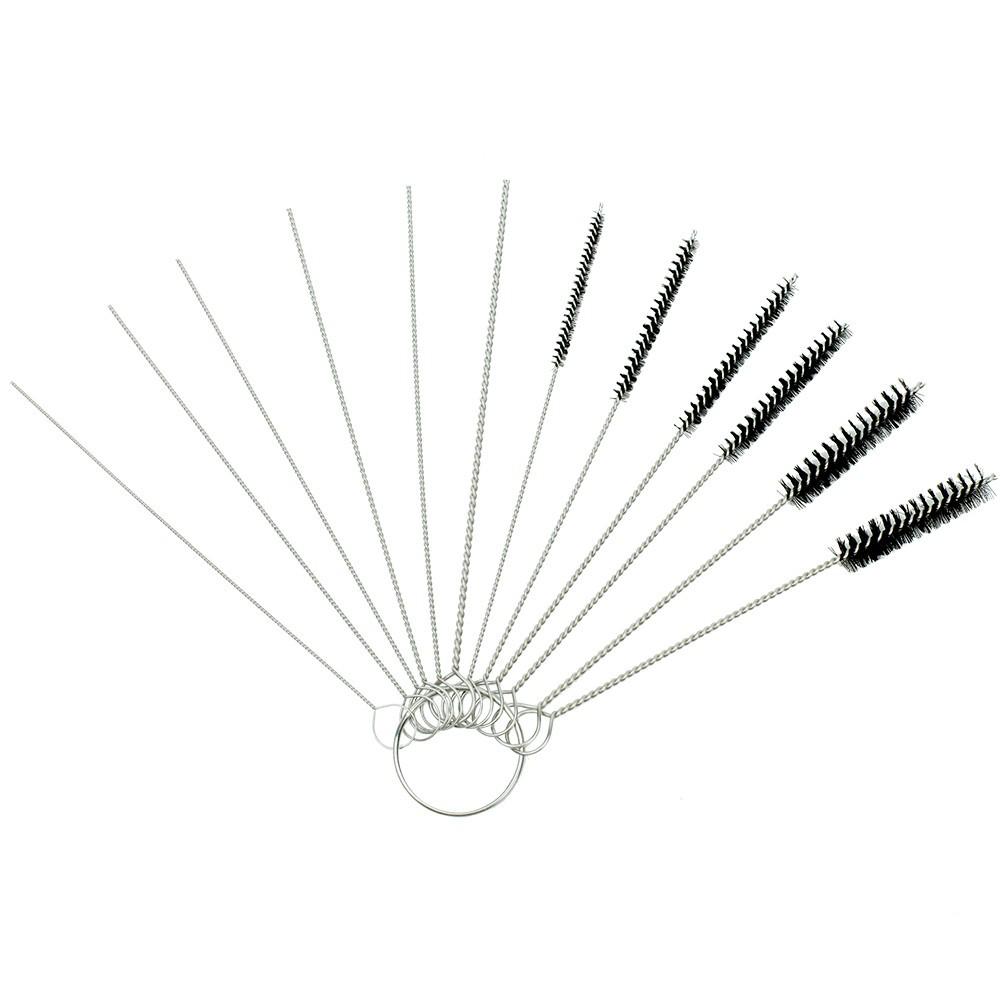 Set di 15 spazzole per la pulizia del getto del carburatore con ugelli per la pulizia della pistola a spruzzo - Aghi in acciaio inossidabile e spazzole in nylon