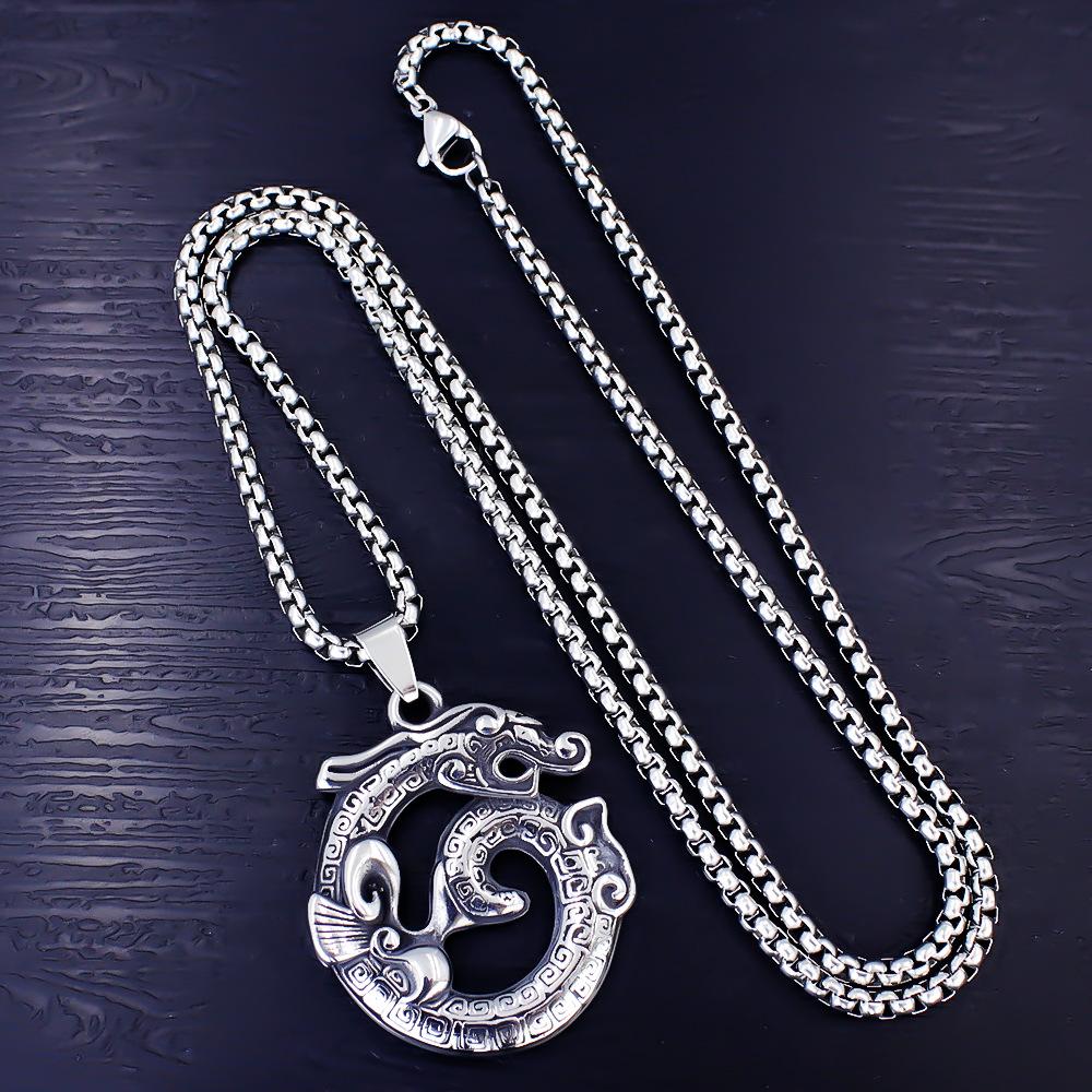 European and American Retro Men's Pendant, Ethnic Style Dragon Necklace