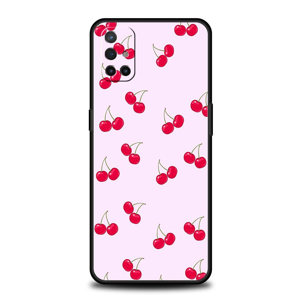 Phone Case For OnePlus 12 11 10 9 Pro 9T 12R 10R 9R 9RT 10T 8T 8 7 6T 7T Nord 2T CE 2 5G N200 N10 N100 Cover Cute Cherry Bow