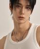 Lanarchive [1024] Double Snake Chain Buckle Necklace