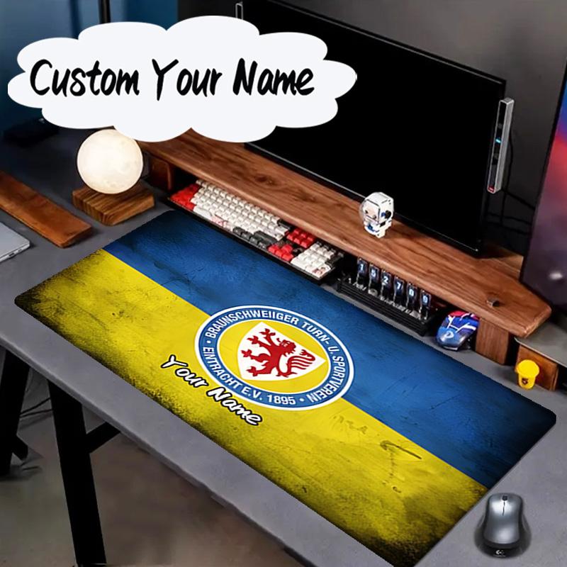 Custom Name Mouse Pad Braunschweig Fc Crest Design Mouse Pad, Gaming Mouse Pad, Keyboard Pad, Desk Decor for Computer Notebook Fan Birthday Gift
