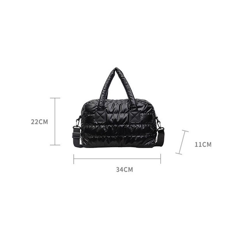 Yogodlns Leisure Zipper Shoulder Bag Women's Retro Sewing Thread Large Capacity Soft Versatile Commute Shopper Tote Casual Handbags