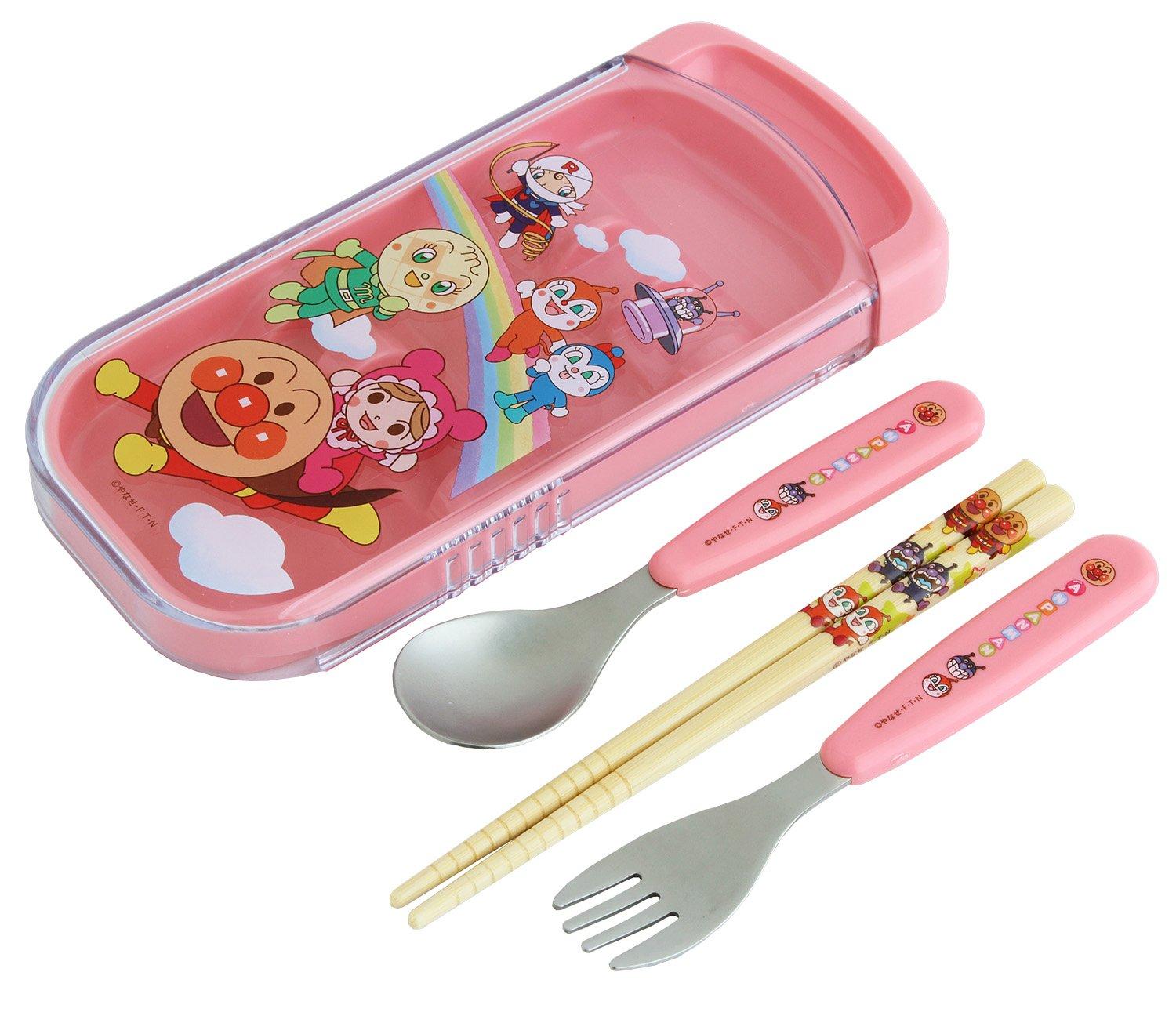 

REC Anpanman Slide Set Pink 3-Piece (Chopsticks, Spoon, Fork)