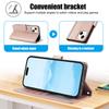 SY-003 For iPhone 14/13 Case PU Leather Stand View Phone Wallet Cover with Hand Strap