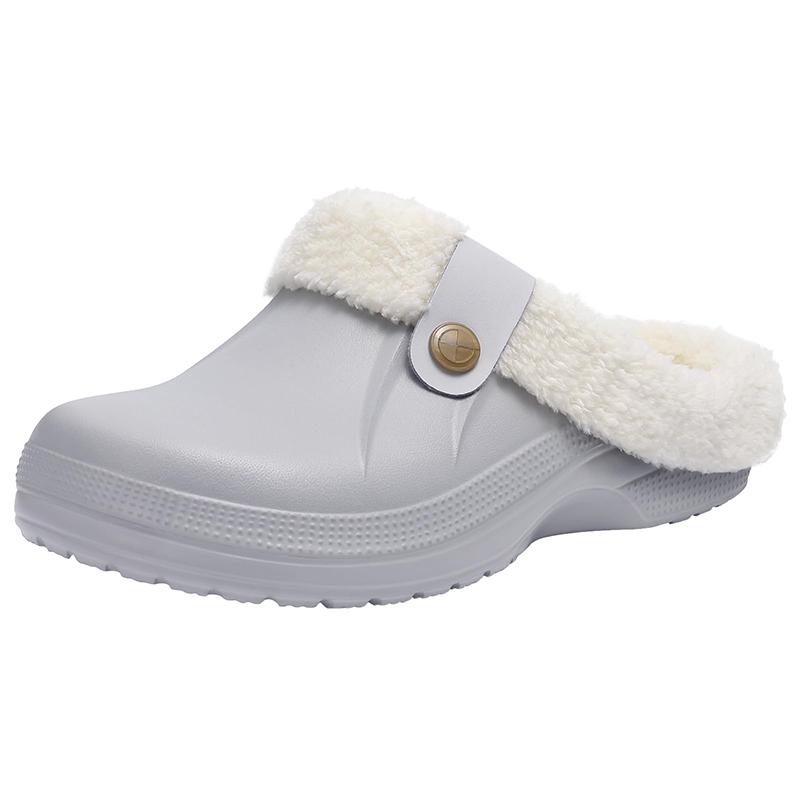 Fashion Kdmi Men's Slippers EVA Shoe Upper Cotton Slippers Classic Popular Clogs Waterproof Winter Soft Fuzzy Slippers For Men And Women