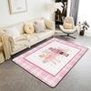 King and Queen Crown Area Rug Romantic Gold White Loving Heart Rugs for Living Room 39"x59",Couple Lover Gray and Black Washable Rug,Wedding