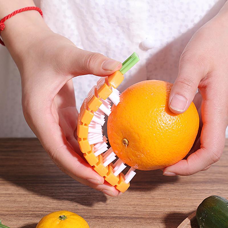 Produce Cleaning Brush With Durable Nylon Bristles For Home Kitchens