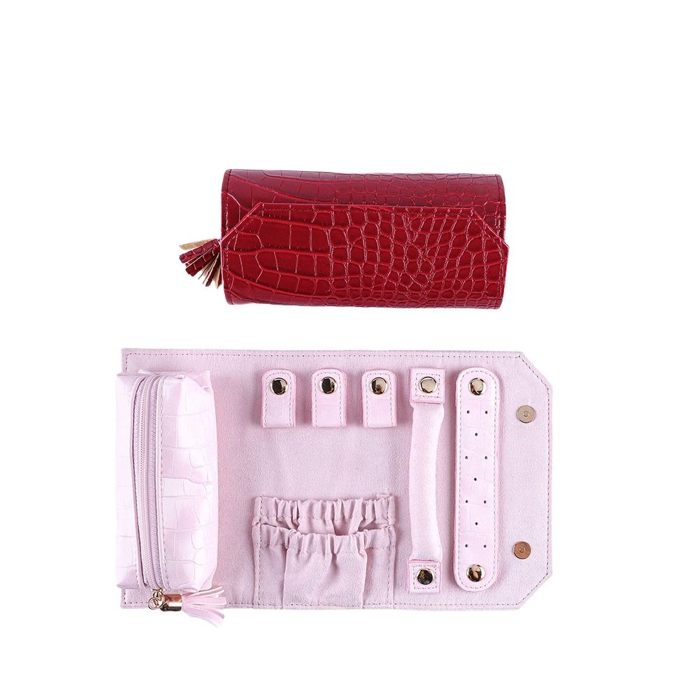 Alligator Pattern Portable Jewelry Boxes Large Capacity Travel Jewelry Organizer  Jewelry Storage