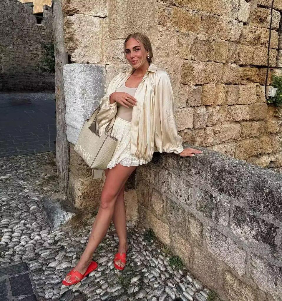 European & American Style Women's Puff Sleeve Bomber Jacket