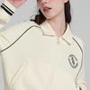 Reebok Color Block Sports Casual Knit Full-Zip Jacket Women Jackets Off-White 24SRC102WGW2