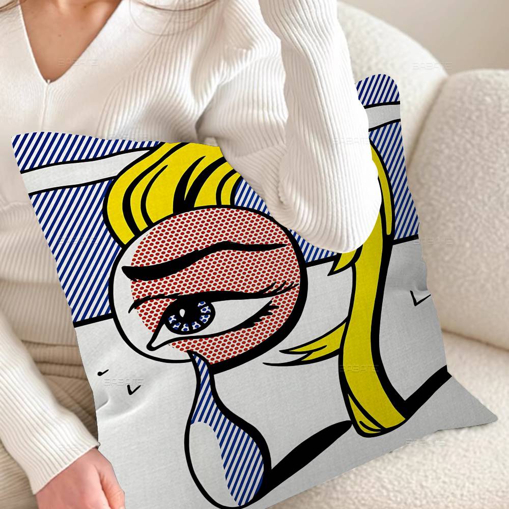 Roy L-Lichtenstein Pop Art Pillow Gift Home Office Decoration Bedroom Sofa Car Cushion Cover case 45x45