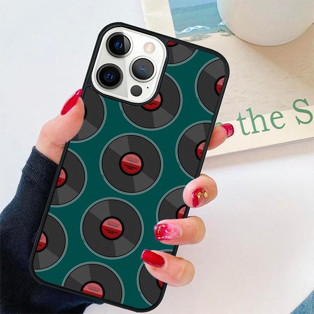 Vinyl Record Blue Label Music Classic Phone Case Cover For iPhone 17 Air 15 16 Pro Max 14 13 12 11 Pro Max Plus