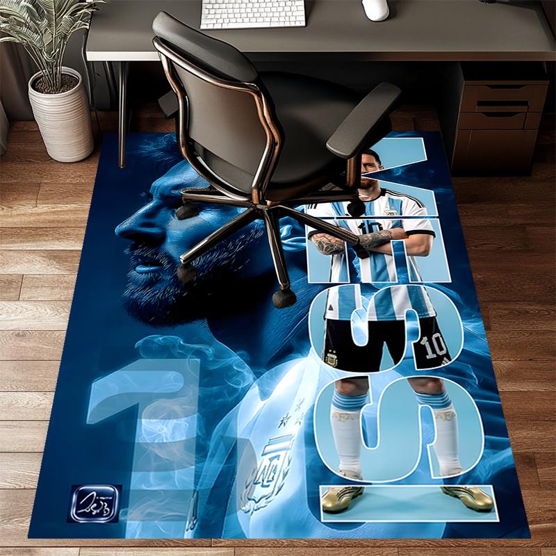 1pc M-Messi4 Design Printed Area Rug Carpet for Bedroom Living Room Home Decor Rugs Mat Non Slip Mat Rug for Bedside