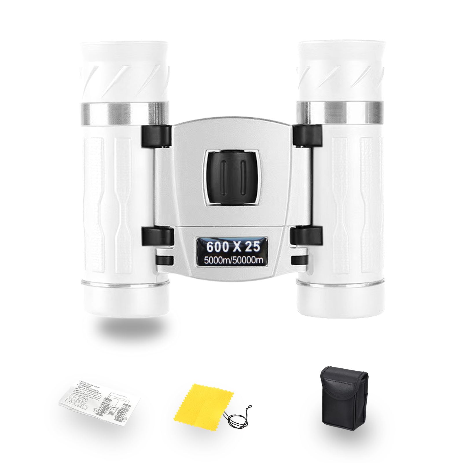 

10-кратний бінокль Opera High для живих спортивних концертів, ідеально підходить для дітей і оснащений високоякісним футляром для зберігання Prism Live Neck у комплекті білий