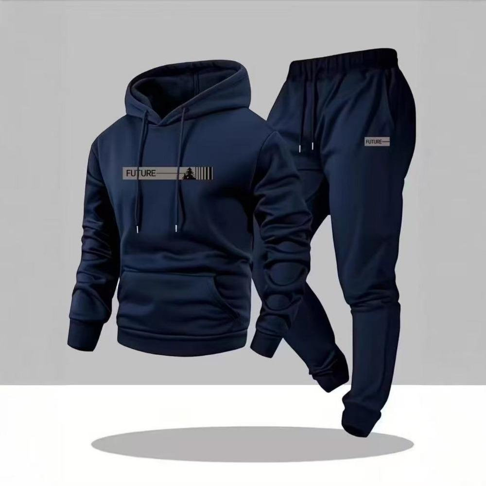 

Men s Autumn and Winter Set, Fashionable and Casual, Equipped with Sportswear and Sweatpants. This Stylish Hoodie Is Suitable for Outdoor Sports XXL