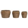 Set of Metal Flower Pots - Home ESPRIT - Set - 32x32x25 Cm - Multicoloured - Tropical Fibre - Natural