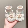 Winter Velvet Soft Sole Shoes for Baby Girls, 0-10 Months, Anti-Drop Pre-Walking Socks