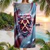 West Ham United Football Beach Towel Soft Microfiber Summer Towel Quick Dry Absorbent Towel for Beach Swimming Pool Travel