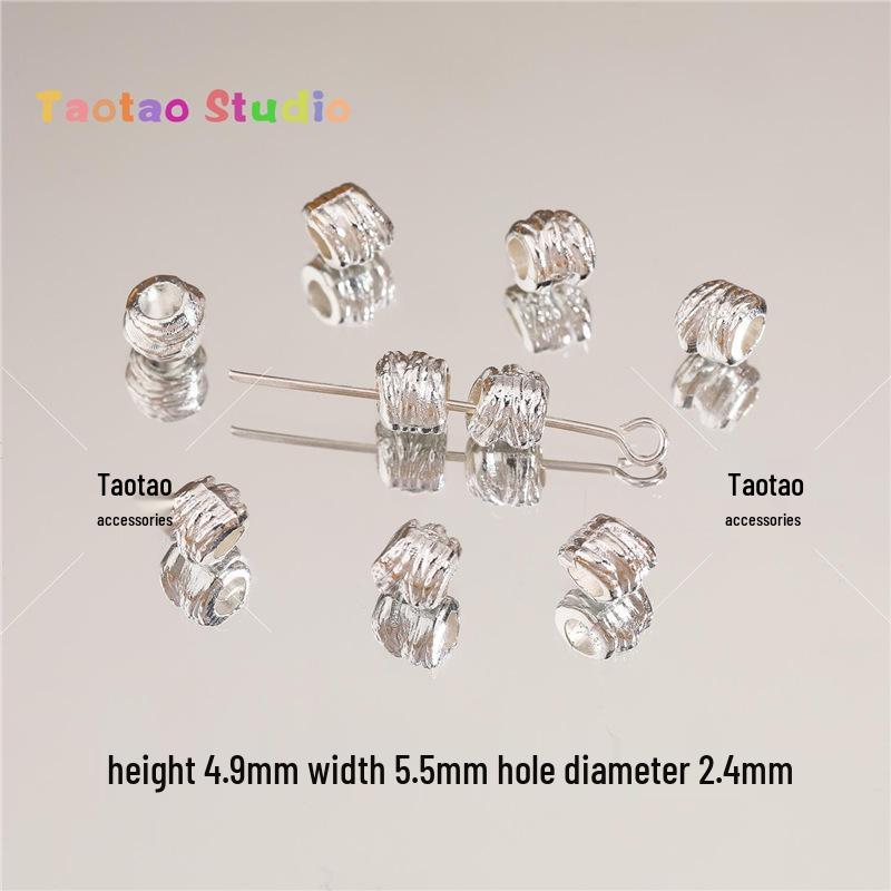 Tibetan Antique Silver Flower Spacer Beads Pendant for DIY Jewelry