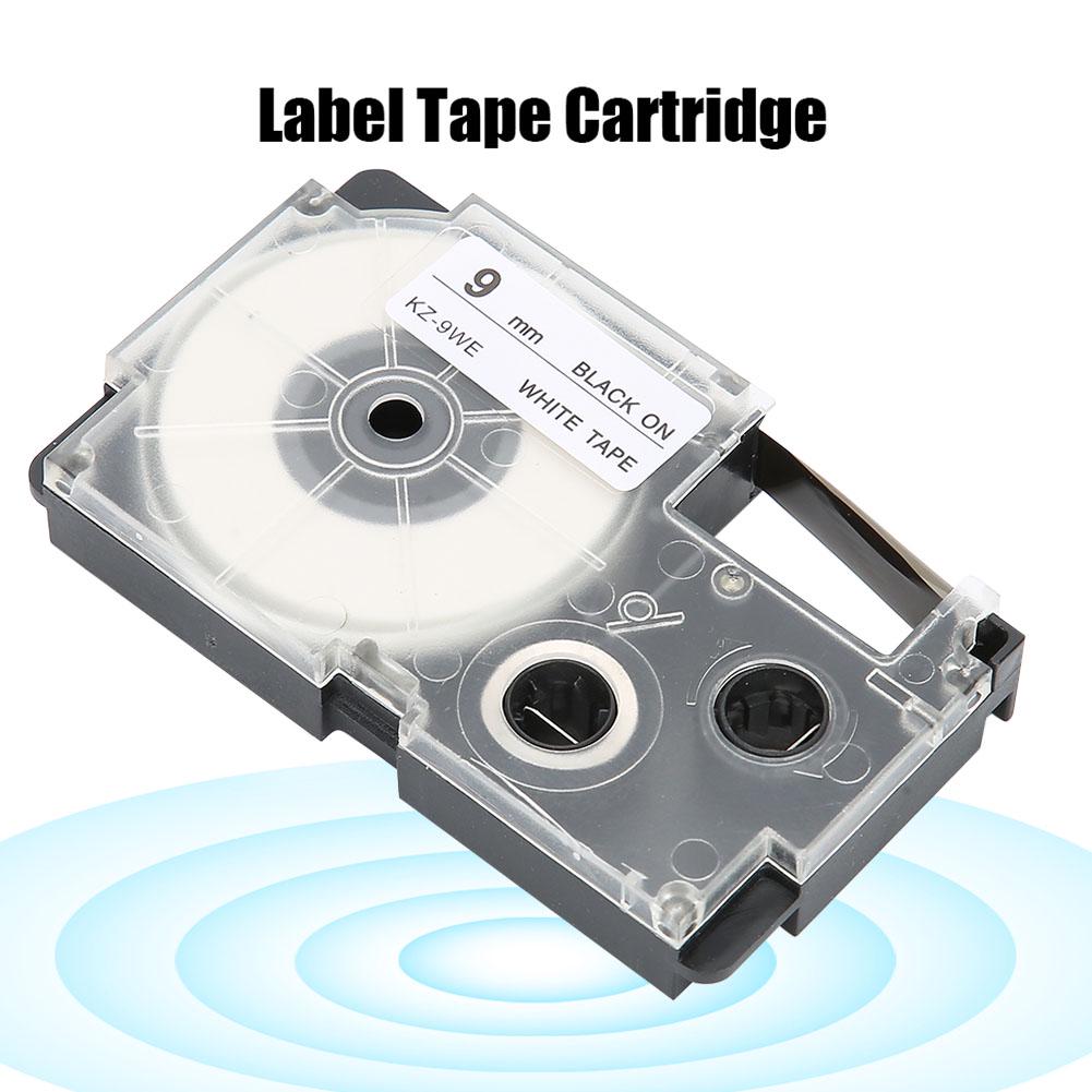 9mm Tape Cartridge for Casio Label Maker Printer KL 60 120 170 780 820 CW L300(Black On White )