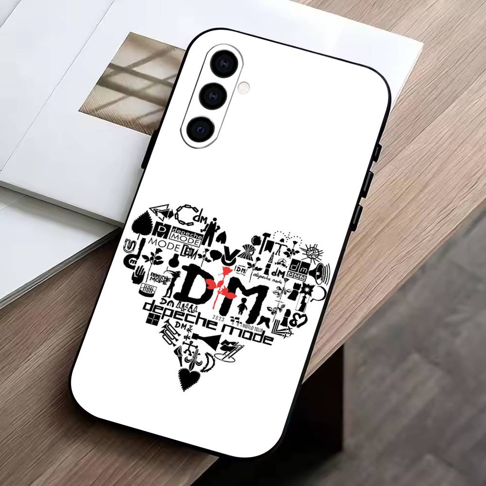 DM-Depech Band Mode Phone Case For Samsung Galaxy A73,A72,A71,A70,A53,A52,A51,Others Soft Black Cover