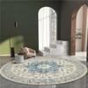 Moroccan Style Living Room Decoration Round Carpet Large Area Rugs for Bedroom Home Rocking Chair Floor Mat Washable Lounge Rug