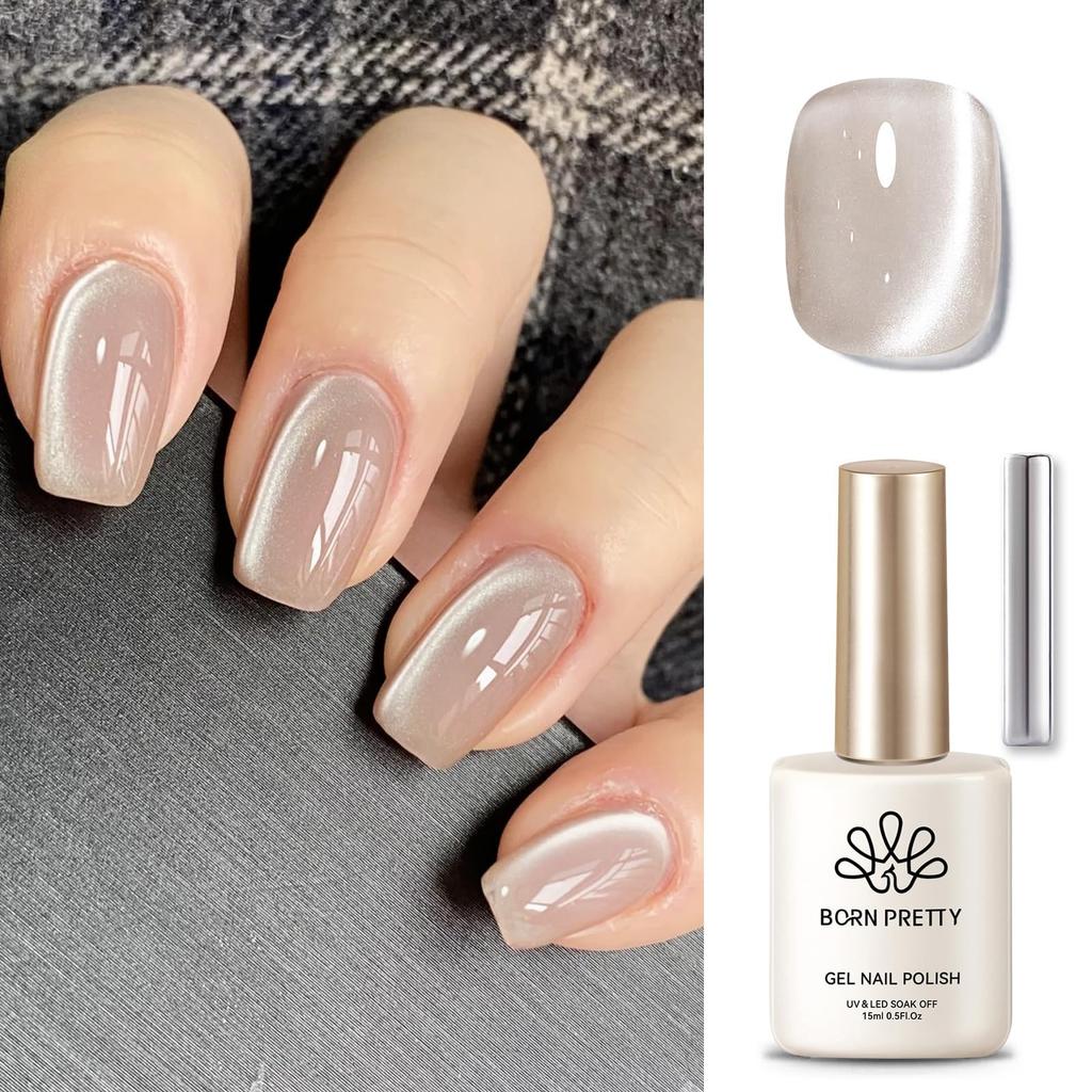 BORN PRETTY Magnético Gel Magnético Ojo de Gato de Cristal Uña Gel Transparente Claro Uñas Compatibles, 15ml, Uñas, Cuentas, Esmalte, Uñas Tipo Luz de Luna, Gel,