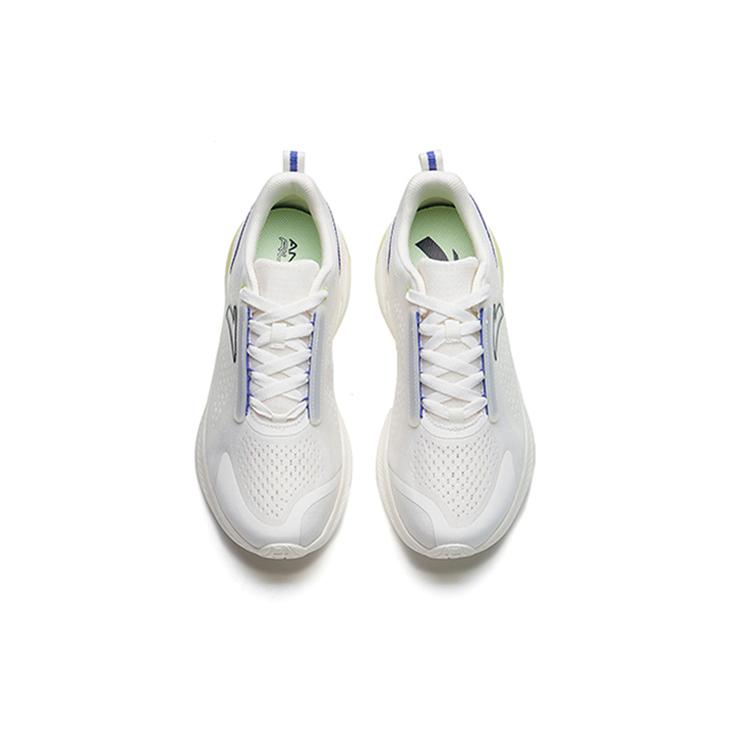 Anta Running Collection Cushioning Slip Resistant Abrasion Resistant Low Top Running Shoes Men's White Blue Green 112225522-1