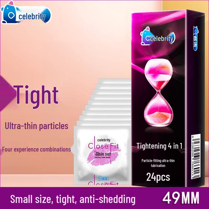 Celebrity Ultra Thin 002 Ribbed Condoms - Extra Lubricated, Shaped, and Long-Lasting