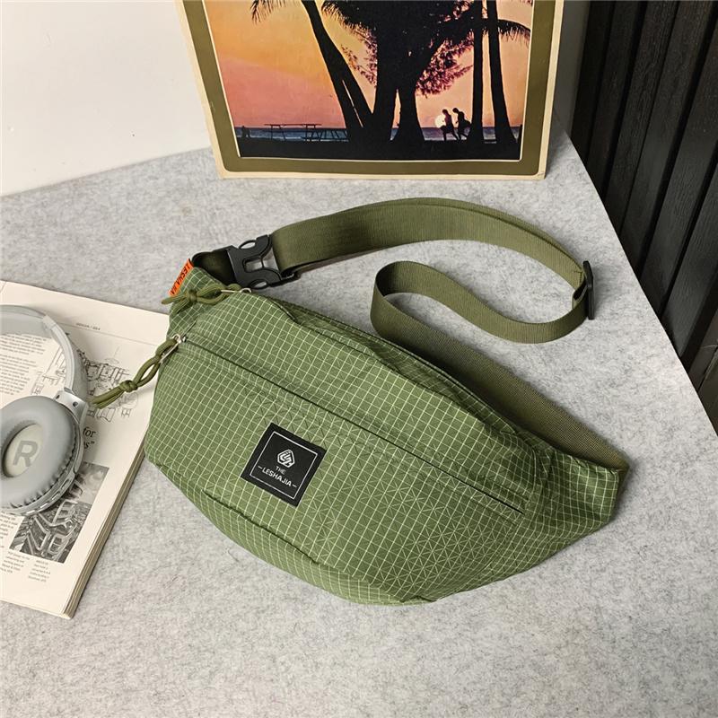 Waterproof Nylon Sling Bag for Unisex Multiple Pockets Outdoor Travel Waist Pack