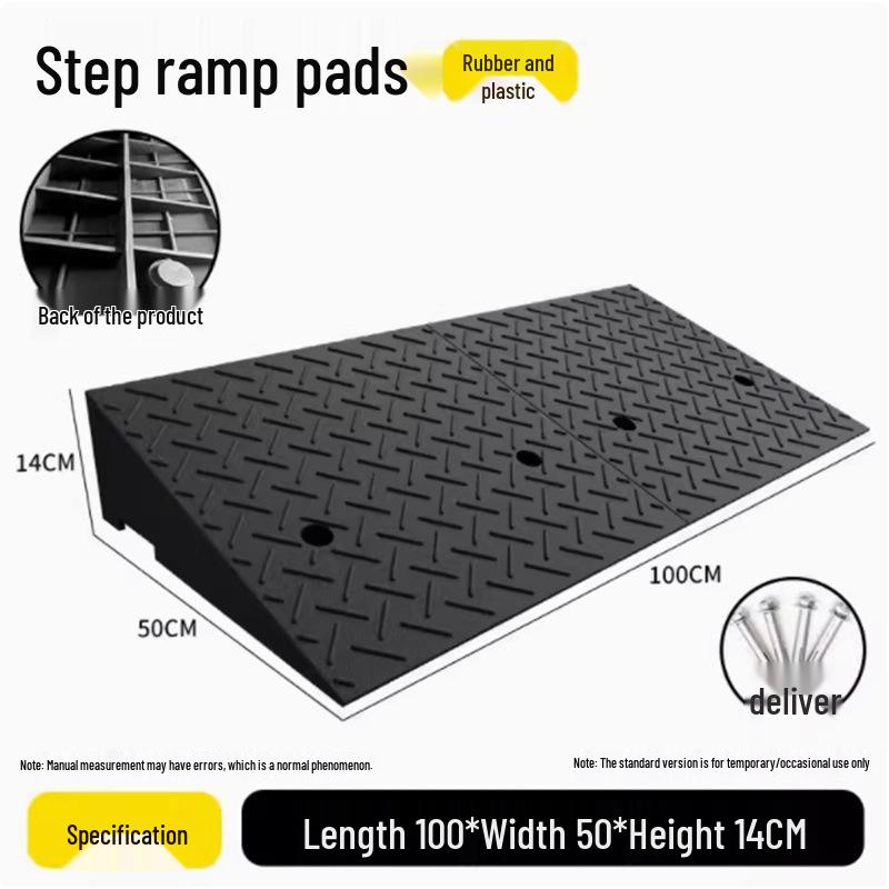 Rubber Curb & Threshold Ramp Mat for Home and Car 