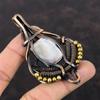 Black Mother Of Pearl Copper Pendant Wire Wrapped Pendant Handmade Pendant Copper Wire Wrap Jewelry Engagement Gift Natural Gemstone Jewelry