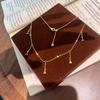 Summer Dopamine Color Palette Necklace Premium Light Luxury Simple Versatile Fringed Collarbone Chain